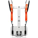 KZU Marching Snare Drum Harness Strap, Adjustable Bass Drum Shoulder Belt Strap with Mounting Accessories for Marching Bands, Parades Musical Performances Easy to Install (White)