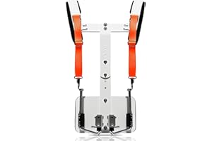 KZU Marching Snare Drum Harness Strap, Adjustable Bass Drum Shoulder Belt Strap with Mounting Accessories for Marching Bands, Parades Musical Performances Easy to Install (White)