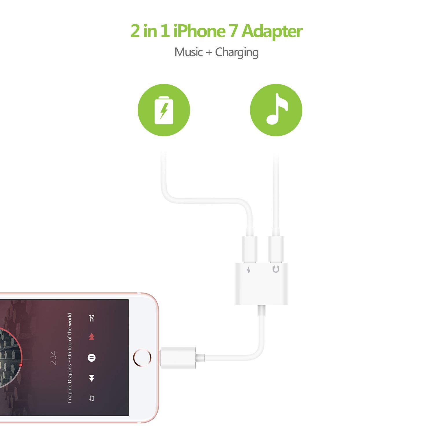 ZERKAR ZJ-A01 iPhone 7 Adapter and Splitter
