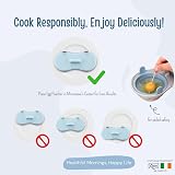 Clove Microwave Egg Poachers 2 Pack BPA Free Dishwasher Safe Egg Cooker with Lid view 6