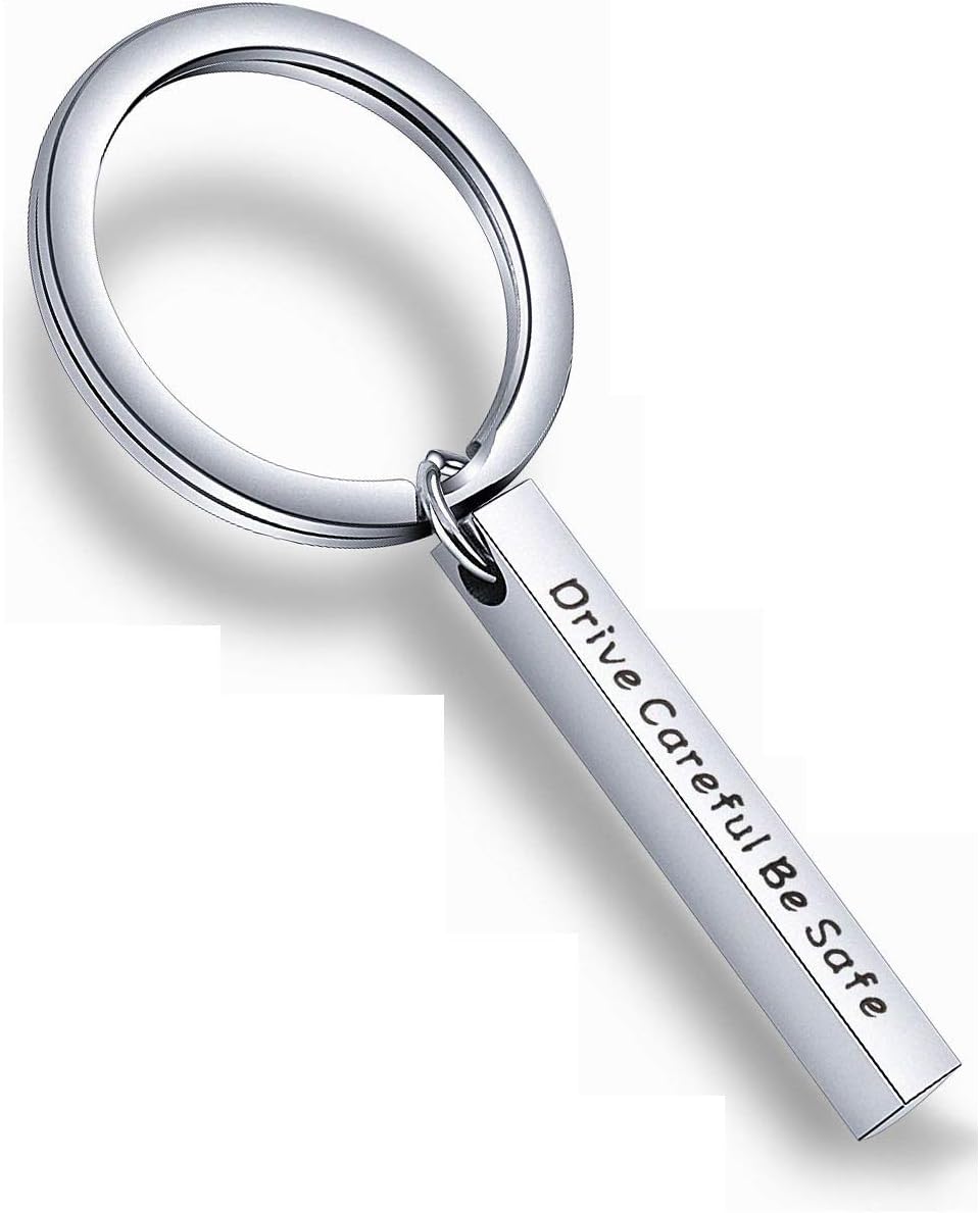 QIIER Drive Safe Keychain Drive Careful Be Safe Know You are Loved Keychain New Driver Gift Teen Girl Sweet 16 Gift