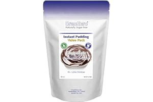 GramZero Chocolate Sugar Free Pudding Mix 12-Pack, Great For Nutrition Club Meal Replacement Shakes, Low Calorie Dessert, Stevia Sweetened