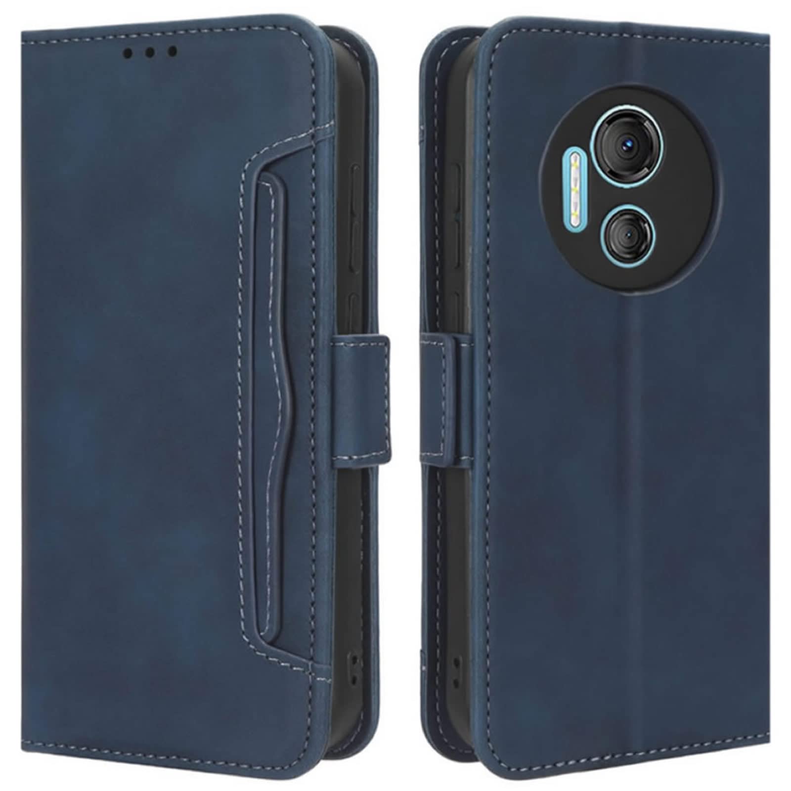 HualuBro Doogee X97 / X97 Pro Case, Magnetic Full Body Protection Shockproof Flip Leather Wallet Case Cover with Card Holder for Doogee X97 / Doogee X97 Pro 2022 Phone Case (Blue)