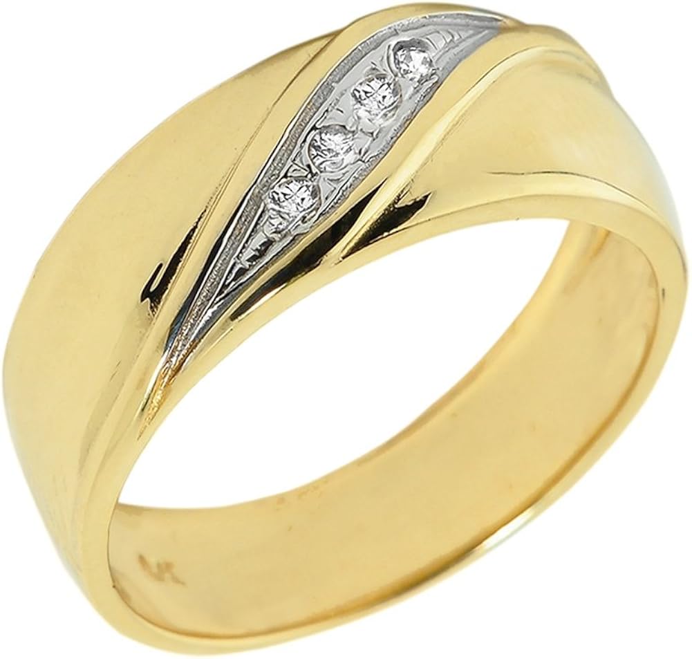 14k Gold Princess Cut Diamond Mens Wedding Ring 1 50ct