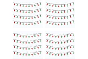 Christmas Lights Stickers for Crafts, 32PCS Christmas Light Embellishment, 3D Stickers Gem Border Dimensional Sticker