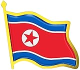 North Korea Flag Lapel Pin - Enamel Metal National