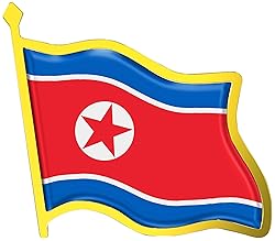 North Korea Flag Lapel Pin - Enamel Metal National