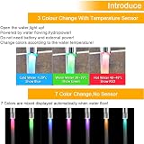 MEETOZ Colorful LED Water Faucet Light No Battery 7 Color Kitchen Bathroom Tap view 4