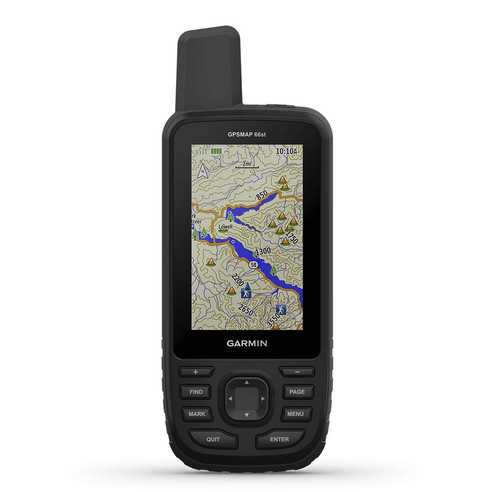 Garmin GPSMAP 66st, Handheld Hiking GPS with 3" Color Display, TOPO Maps and GPS/GLONASS/GALILEO