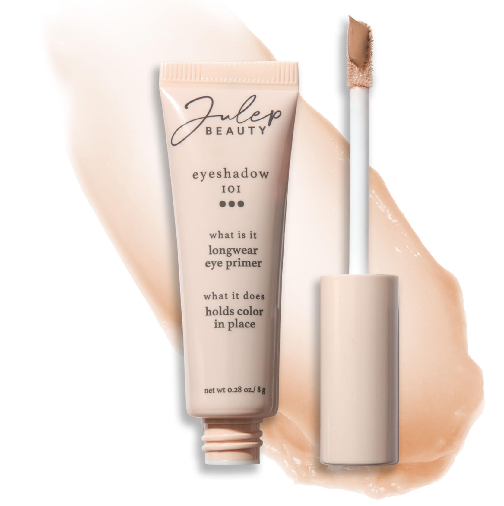 Julep Eyeshadow 101 Longwear Eye Primer - Lightweight, Transparent Eyeshadow Primer with Green Tea & Oil-Absorbing Powder for Vibrant, Long Lasting Crease-Free Eye Makeup Application and Colour