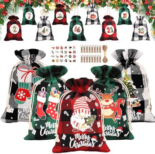 Make Your Own Advent Calendar 24pcs Fill Your Own Advent Calendar Bags Diy Advent Calendar Kit