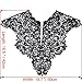 Smiry 2Pc Venise Black Lace Collar Applique Polyester Neckline White LaceTrims Craft Bridal Accessories DIY