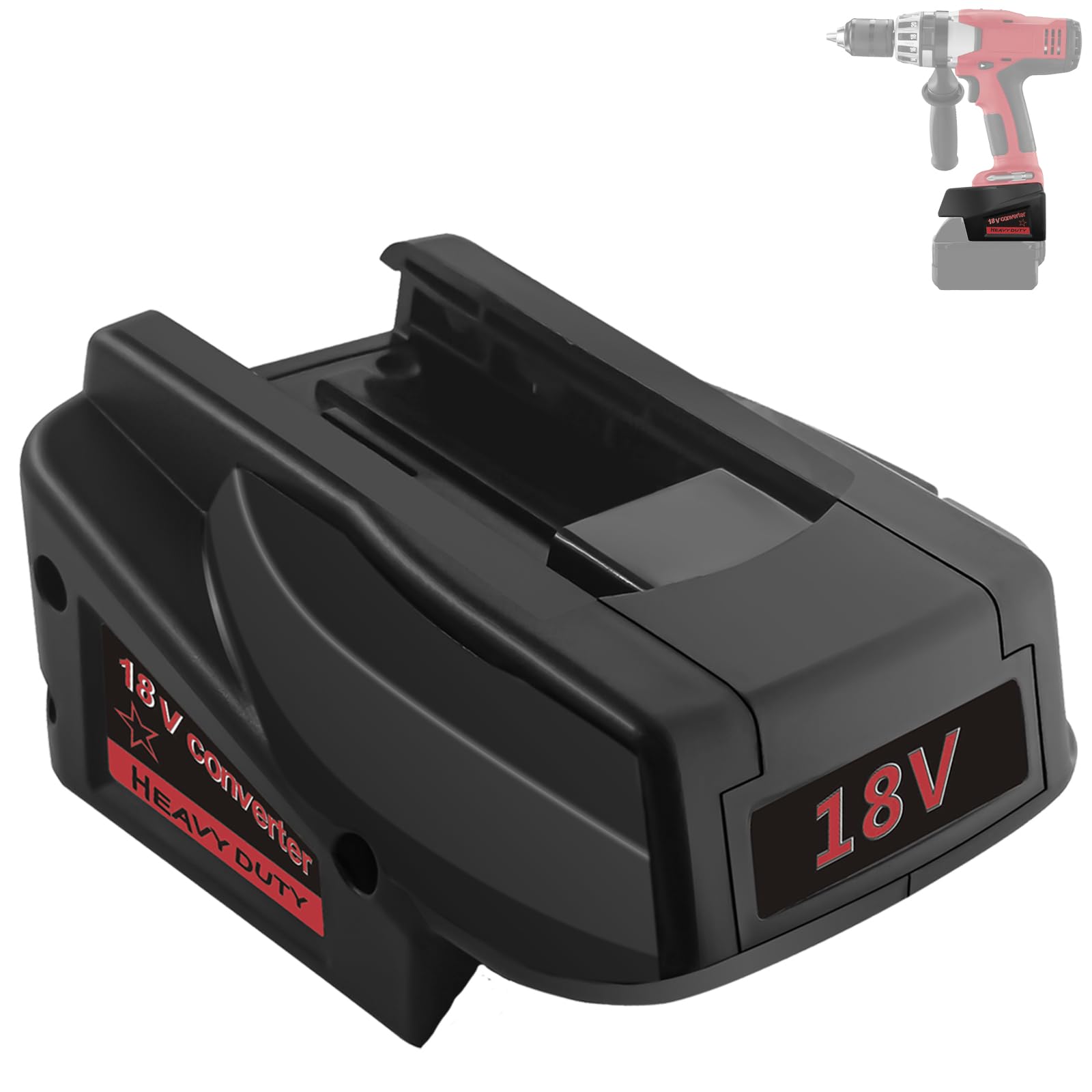 Photo 1 of Fybemax Adapter M18V18 for Milwaukee M18 18V Battery to for Milwaukee V18 48-11-1830 48-11-2200 48-11-2230 18V NI-CD Tool (with USB Port)