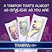Tampax Radiant Regular Tampons with Plastic Applicator, Unscented, 16 Count (Packaging May Vary)