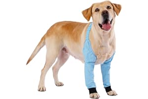 LovinPet Dog Front Leg Sleeves for Medium & Large Dogs, Waterproof Elbow and Knee Protector, Recovery Anti-Lick, Adjustable A
