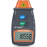 AGPtek&reg; Professional Digital Laser Photo Tachometer Non Contact RPM Tach | Laser photo sensor, 50-500mm distance, for motors, lathes &amp; auto parts, Reflective tape, battery &amp; case included