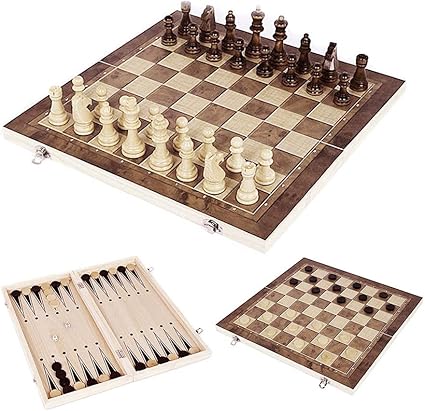 Harupink 3 In 1 Set Di Scacchi In Legno Pieghevole Scacchiera Gioco Portatile Per Viaggio Gioco Da Tavolo Giocattoli Educativi Per Adulti Bambini 24x24cm Amazon It Casa E Cucina