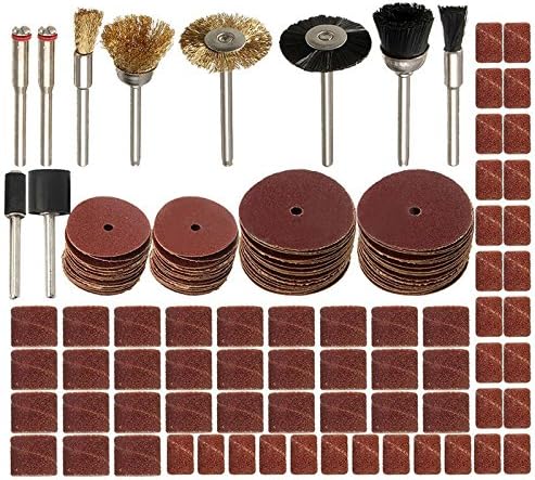 NuoStar Hot 150 Pcs Rotary Power Tool Fits 1/8 inch Shank Sanding Polish Accessory Bit Set