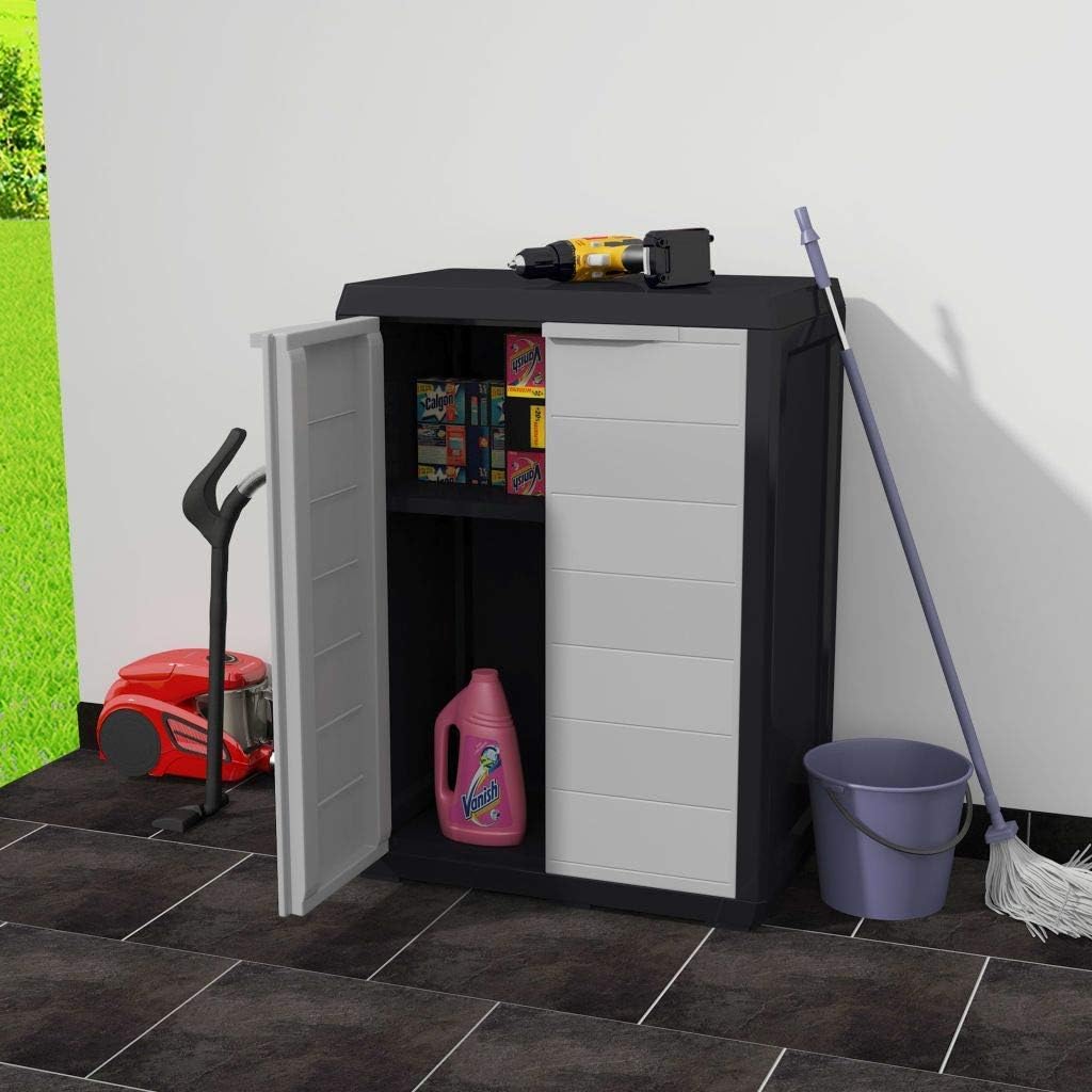 WWZ Garden Storage Shed Indoor Storage Utility Cabinet Tool Shed with 1 Shelf