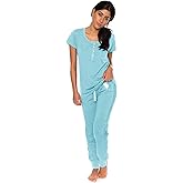 U.S. Polo Assn. Women's Tee, Long Pajama Pants Set Valentines Gifts for Her