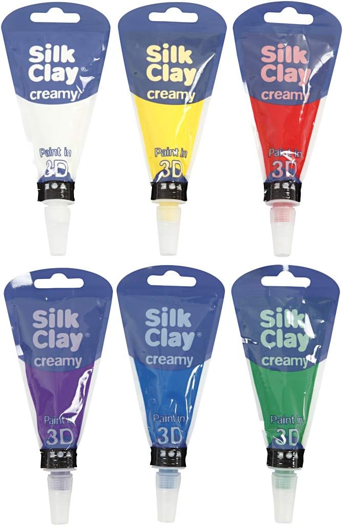 Set of Silk Clay® Creamy, asstd. colours, 6x35ml