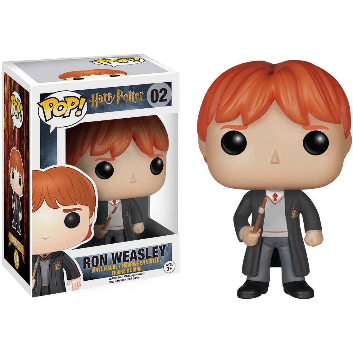 Funko Ron Weasley: Harry Potter x POP! Vinyl Figure & 1 POP! Compatible PET Plastic Graphical Protector Bundle [#002 / 05859 - B]
