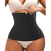 Sliot Postpartum Belly Band Postpartum Belly Wrap Belly Shaper Post Partum Waist Trainer Tummy Stomach Compression for Women (Black, Medium-Large)
