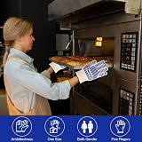 Juliyeh EN407 Oven Glove 932°F Five-Finger Non-Slip Silicone Kitchen Heat view 5