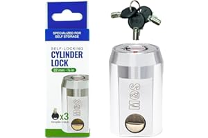 Moving & Storage - Self Locking Cylinder Lock Barrel Lock with Weatherproof Design and Tamper Resistant Security for Superior