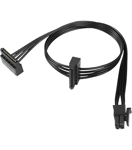 JMT Cavo Alimentazione Mini 4 Pin A SATA Per PC: Adattatore Da Scheda Madre Lenovo (M410, M710, Ecc.) A SSD, 40 Cm, Tipo 1 (1x SATA Verticale)