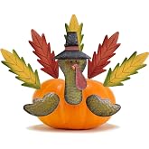 MorTime Thanksgiving Turkey Pumpkin Making Kit, Set of 8 DIY Craft | Colorful Metal Pieces, Poke-in DIY Thanksgiving Craft Kit Decor for Kids Adults Family Fall Harvest Party Activities