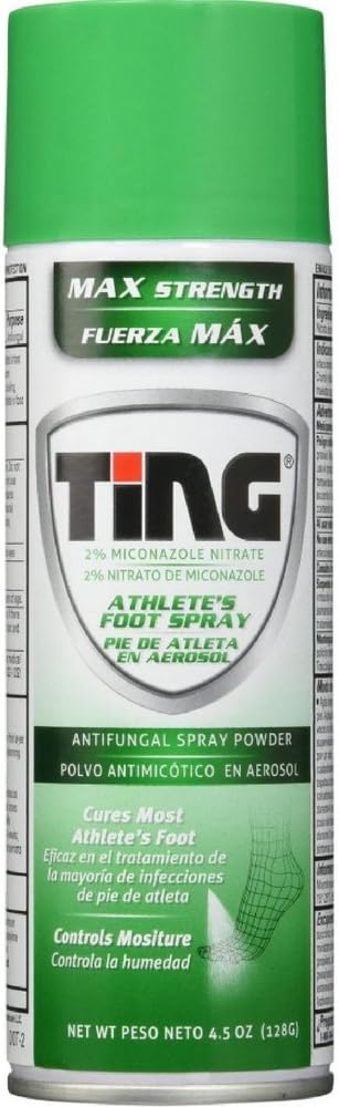 Ting Max Strength Athlete's Foot Spray, 4.5 Ounces each (Value Pack of 12)