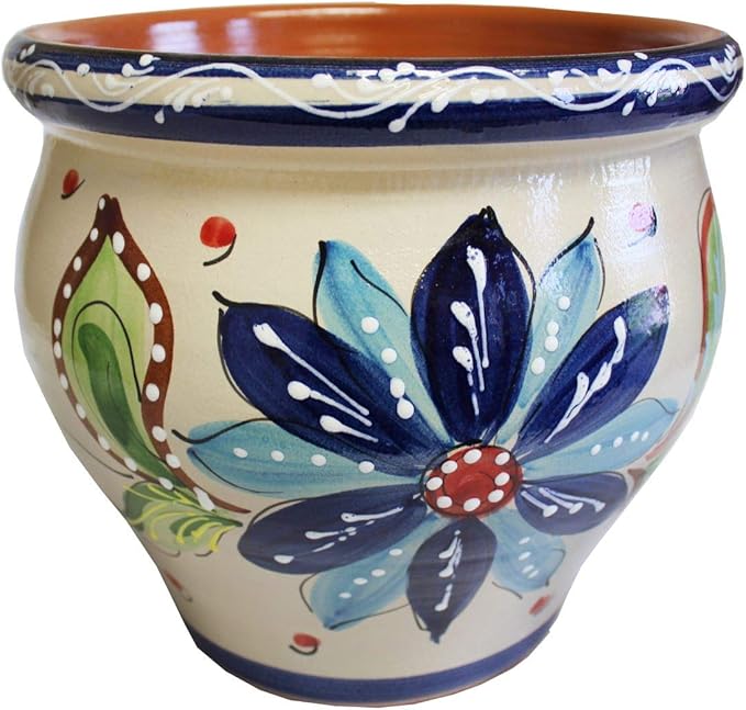 Spanish Flower Pot, Planter, Garden 10.5" Coco Garden