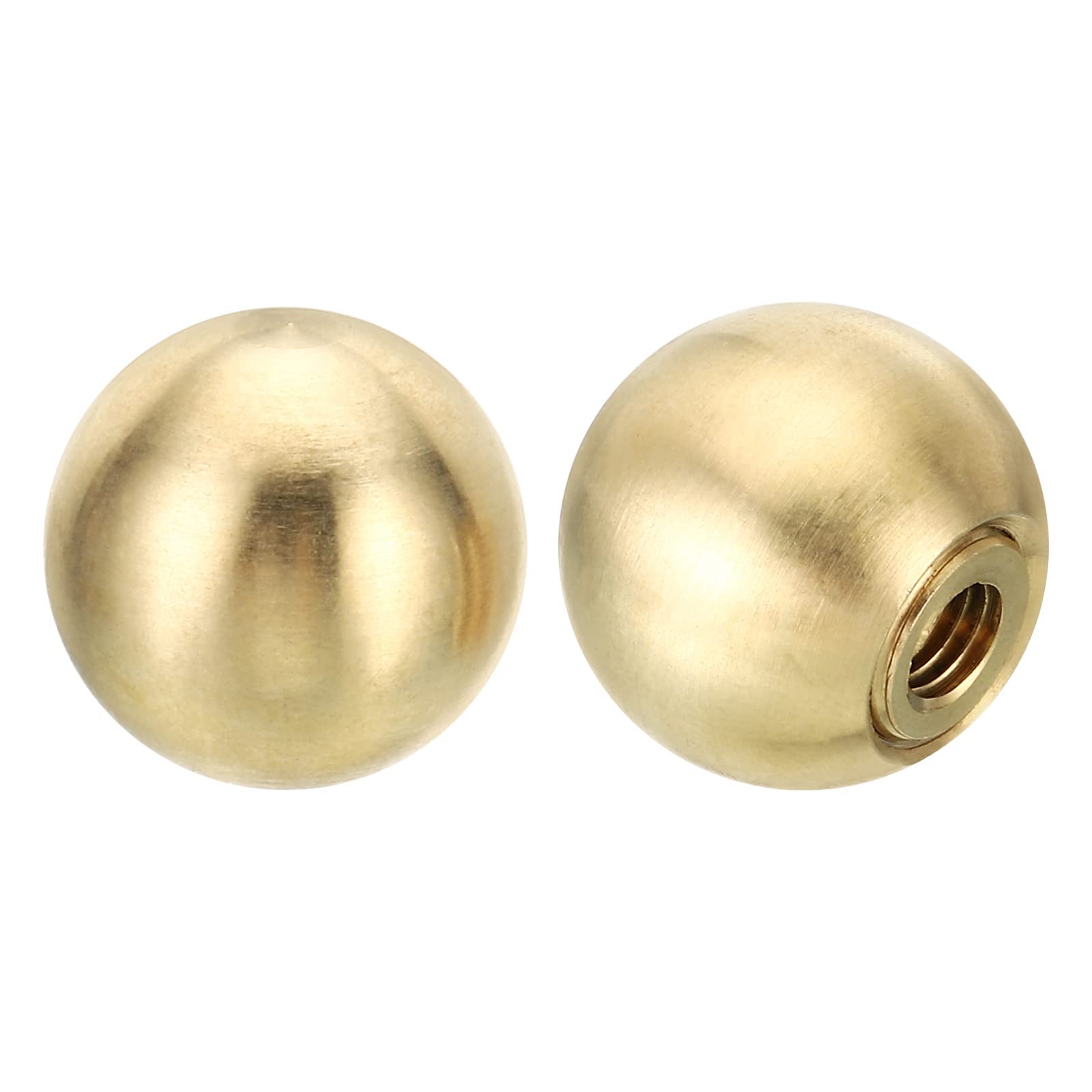 PATIKIL 20mm/0.79" Brass Ball Lamp Finials Caps Knob, 2 Set Lamp Shade Harp Top Decoration Screw Cap Nuts for Furniture Lighting