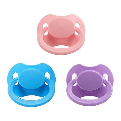 Littleforbig Bigshield Gen-2 Adult Sized Pacifier Dummy Bigshield 3 Paci Pack - Pink, Blue, Lavender