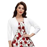 Belle Poque Womens 3/4 Sleeve Bolero Shrug Open