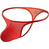eywlwaar Men's Nylon Thong Underwear Breathable Low Rise G-string Panties