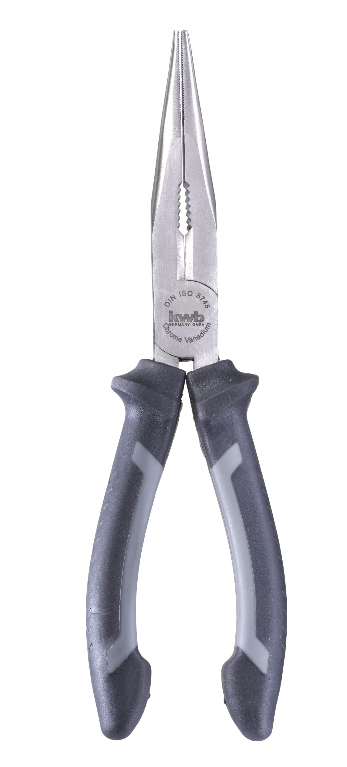 kwb 200mm Flat Nose Pliers, Straight Form, Hardened Cutting Edges, CV Steel, DIN ISO 5745: Versatile Grip & Precise Cutting
