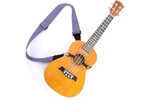 Generic Ukulele Strap Non-punching Shoulder Strap Adjustable Clip On Belt With Double J Hooks