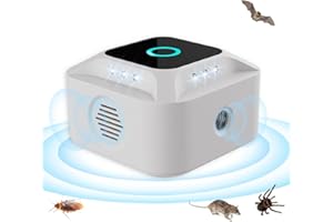 HONGXIAN Ultrasonic Pest Repeller, Mice Repellent Plug-in, Rodent Repellent Electronic, Mouse Repellent & Rat Deterrent, Rat Control with Ultrasounds 12 Strobe Lights, for RV Garage Indoor Use