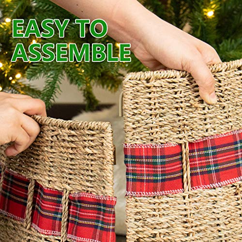 Rocinha Rattan Christmas Tree Collar Rustic Handcrafted Christmas