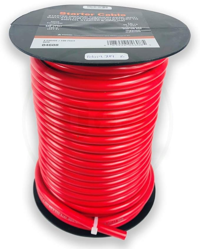 Deka East Penn 04608 Red Battery and Starter Cable Automotive