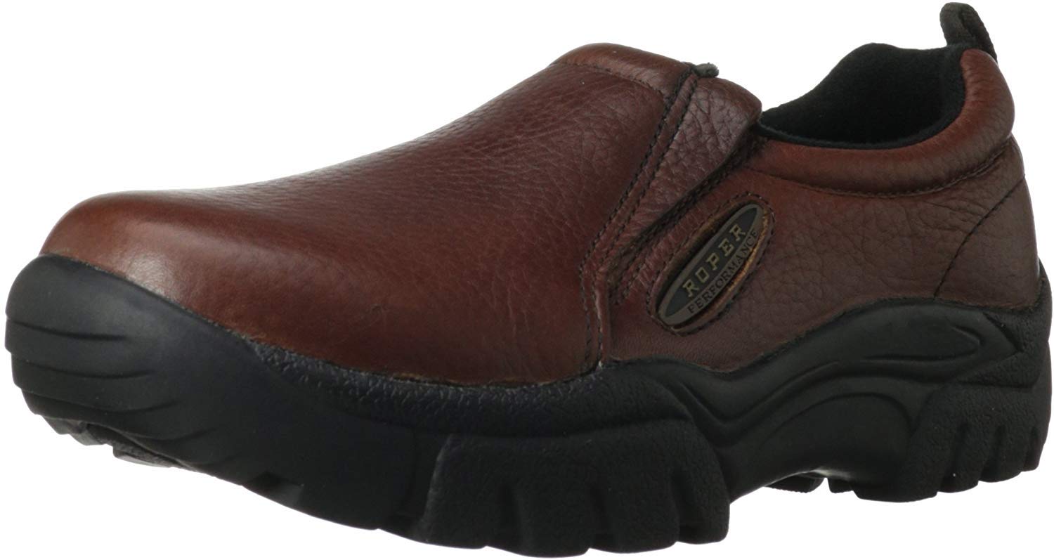 ROPER Mens Performance Slip On Casual Shoes - Brown - Size 9.5 W Image