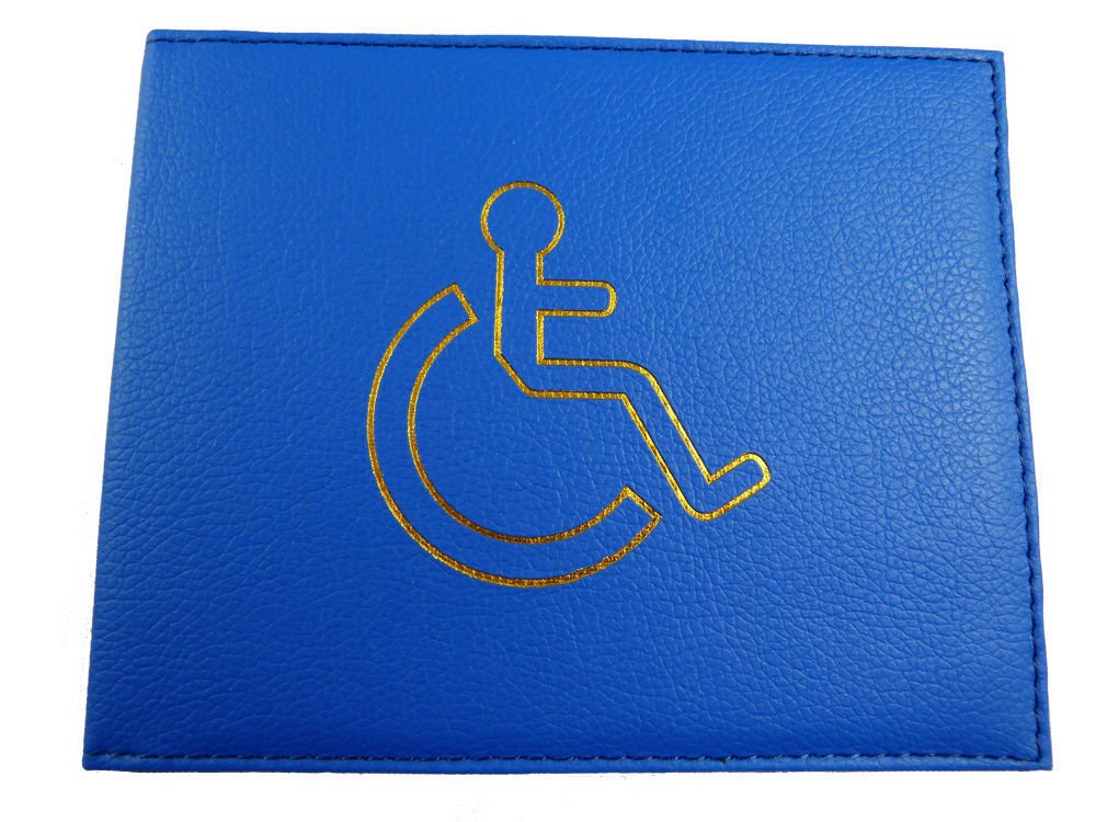 Deluxe Leather Disabled Badge Holder (Royal Blue) Amazon.co.uk Office