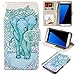 UrSpeedtekLive S7 Edge Case, Galaxy S7 Edge Wallet Case, Premium PU Leather Wristlet Flip Case Cover with Card Slots & Stand for Samsung Galaxy S7 Edge,Elephant(Official Micklyn Le Feuvre Product)
