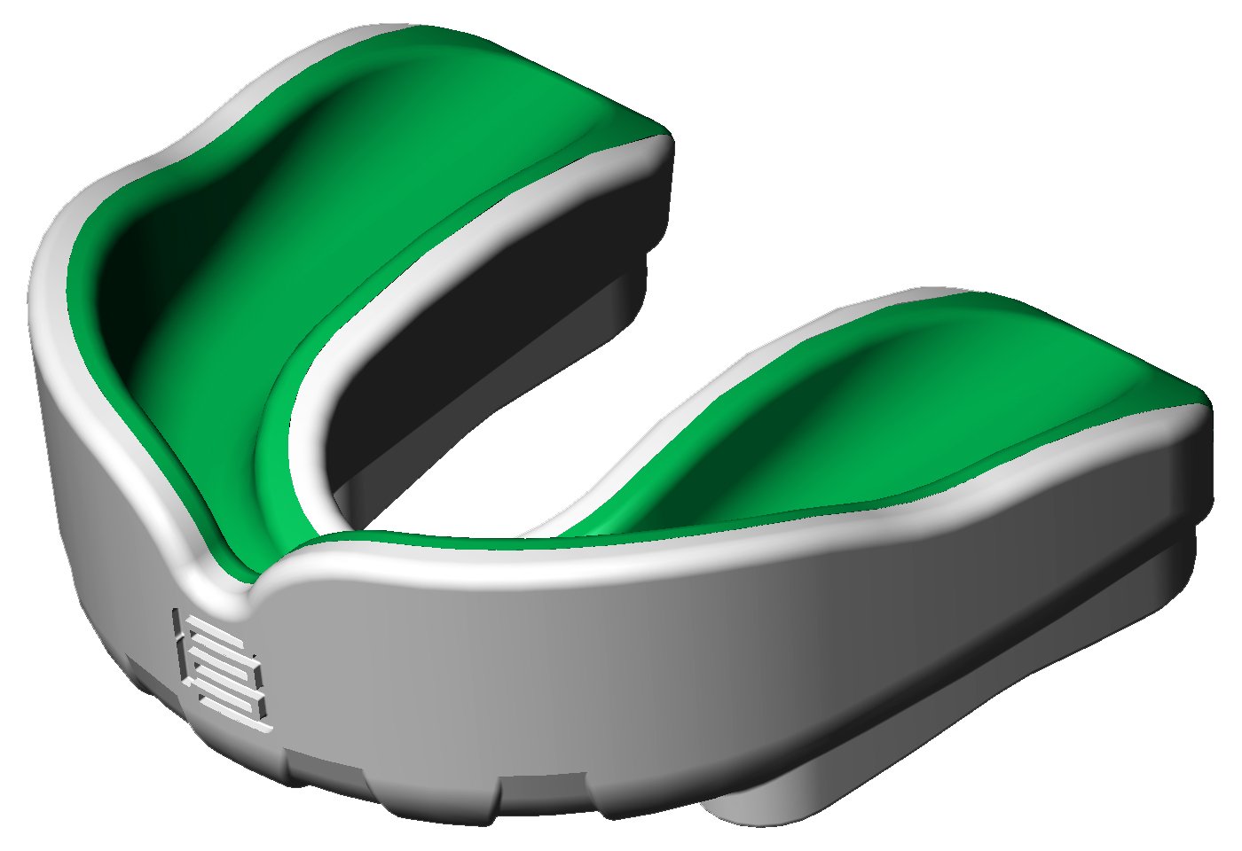 Makura Ignis Mouthguard (Polar White/Emerald Green, Junior) — image 1