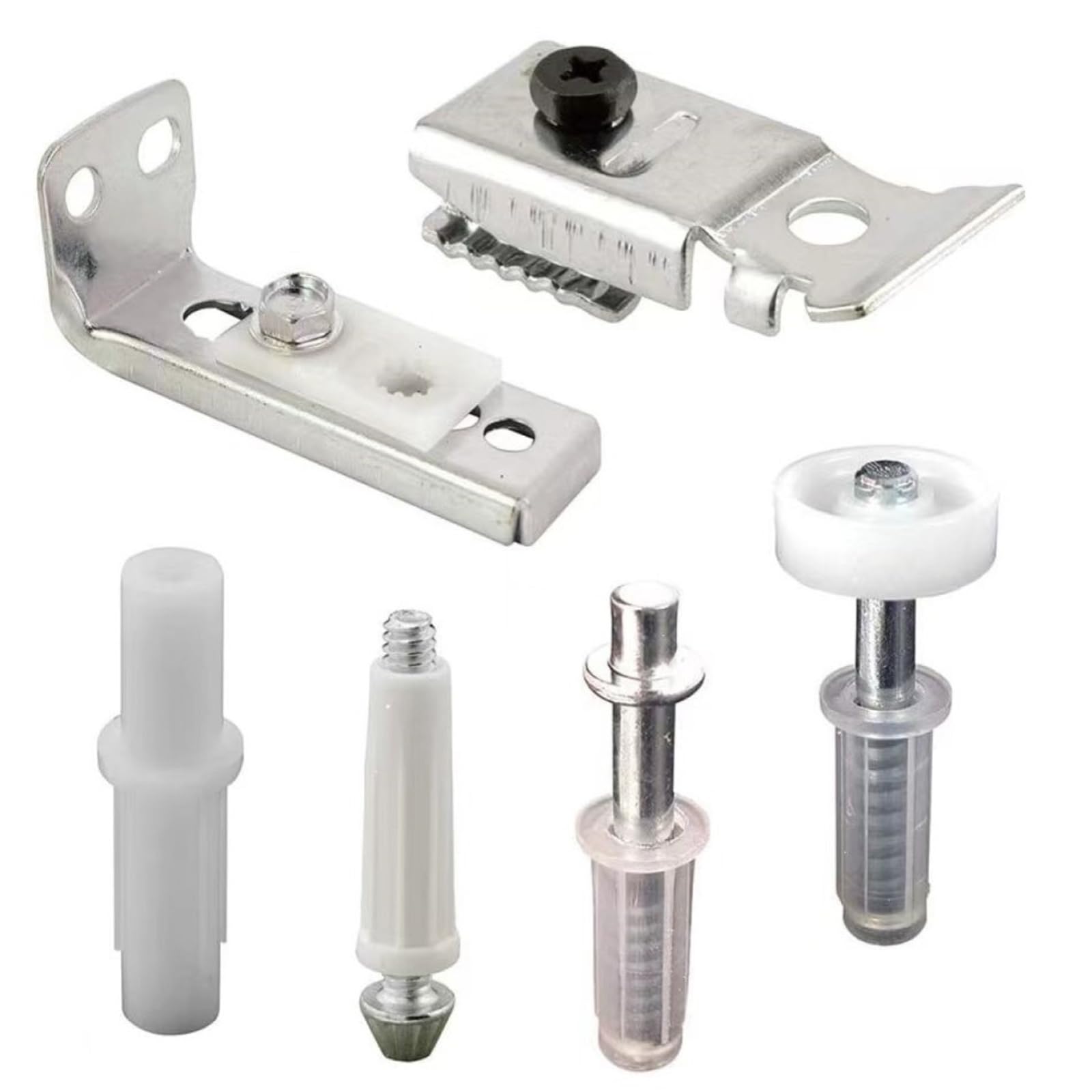 6Pcs Durable Bi-Fold Door Repair Kit with High Hardness Bifold Hardware Replacement for Barn Folding Door