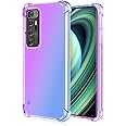 Ueokeird for Mi 10 Ultra Case, M2007J1SC Case, Clear Cute Gradient Phone Case Slim Anti Scratch Flexible TPU Cover Shockproof Protective Case for Xiaomi Mi 10 Ultra 5G (Purple/Blue)