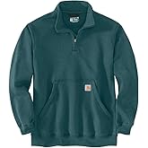 Carhartt Men's 105294 Loose Fit Midweight Quarter Zip Mock Neck Sweatshirt