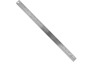 Pacific Arc Stainless Steel Ruler with Inch and Pica Measurements, 18 Inches Rubber Backed